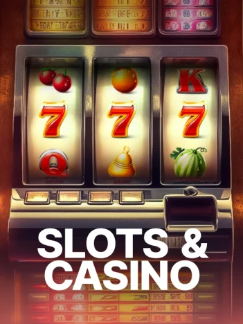 Juego con composición oscura y acentos dorados de casino elegante.